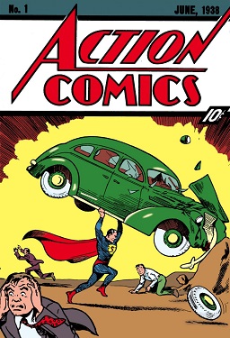 superman smashing a car